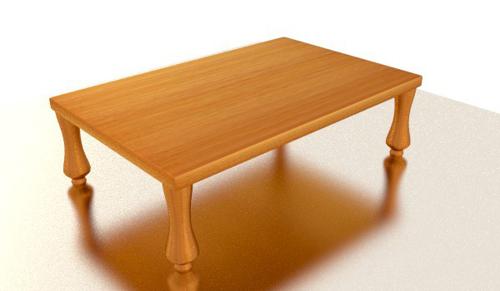 Wooden Table Lowpoly preview image